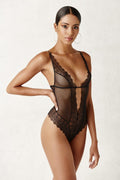 Spitzen-Body in Schwarz – transparent & elegant